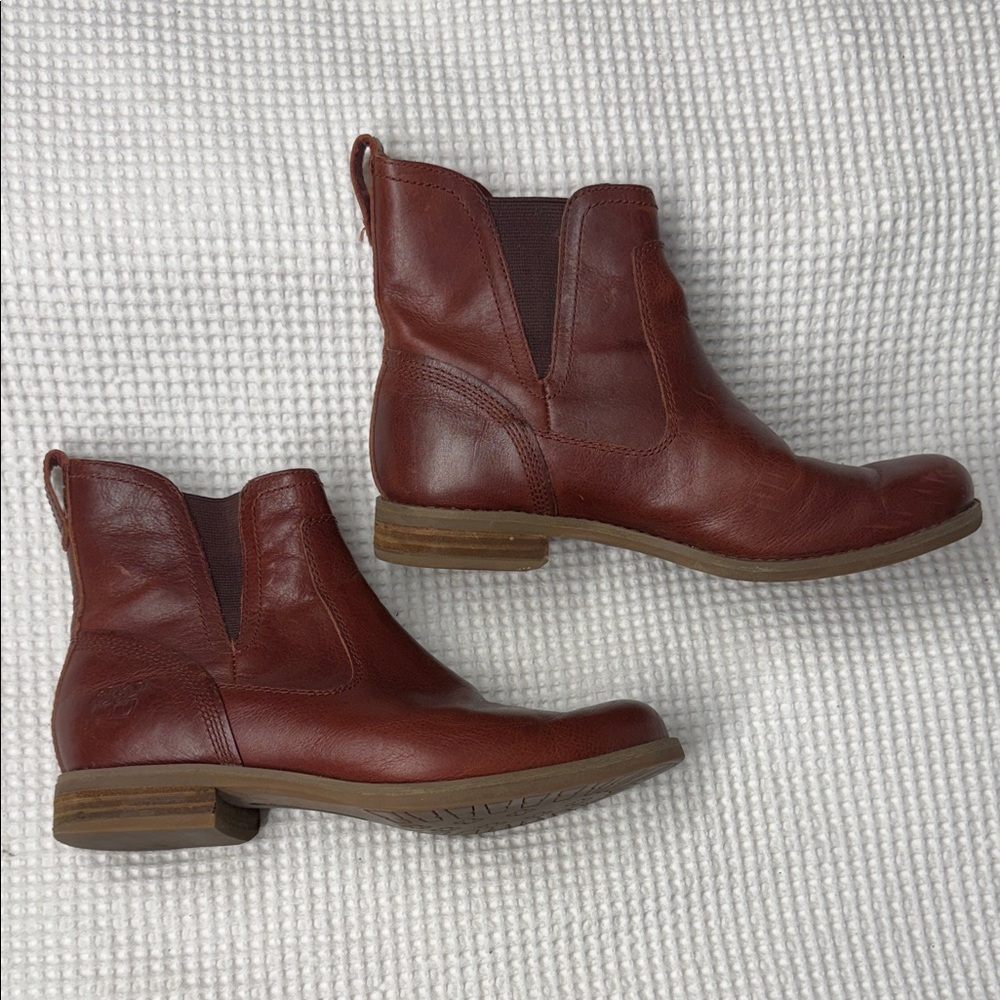 Women's Brown Timberland Leather Ankle Boots - Size 7